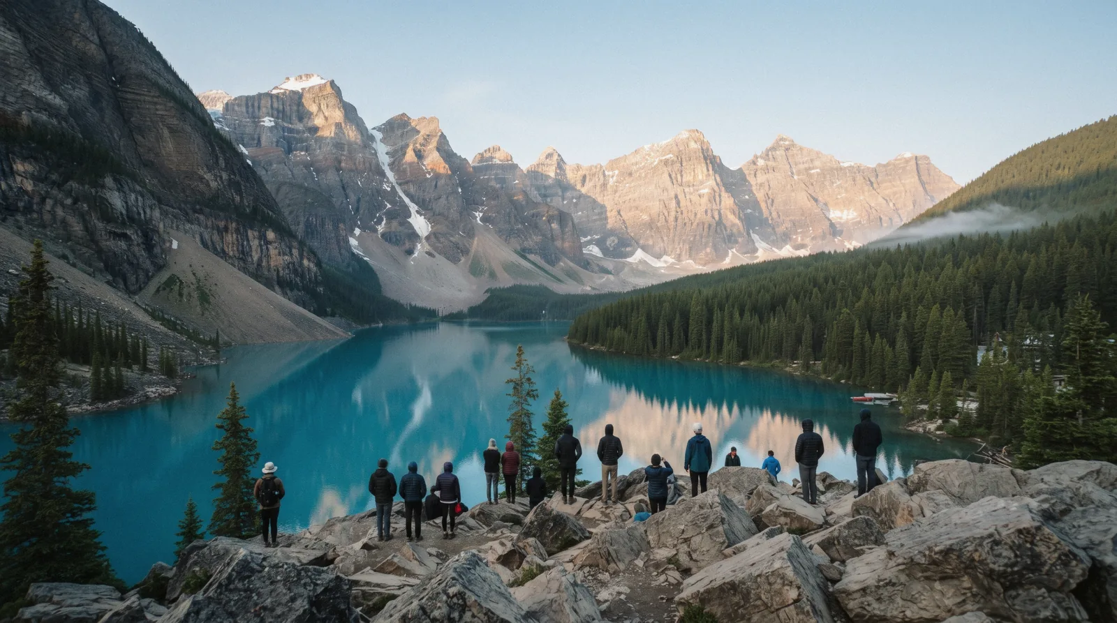 Moraine Lake and the Ten Peaks from the Rockpile